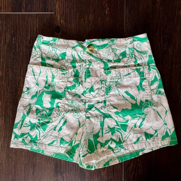 Anthropologie Maeve the Colette Pattern High-rise Shorts with Pockets Size 26 - Picture 2 of 9